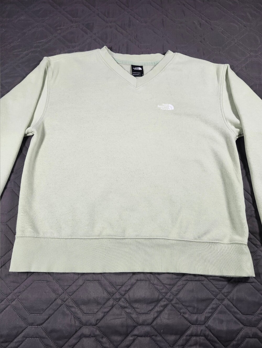The North Face Women's Evolution V-Neck Sweatshirt size S women's sage green/lig - Picture 3 of 16